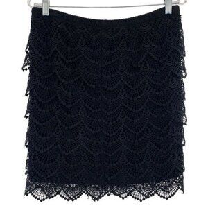 Rewind Black Layered Lace Eyelet Mini Skirt Goth Whimsygoth Witchy Cocktail